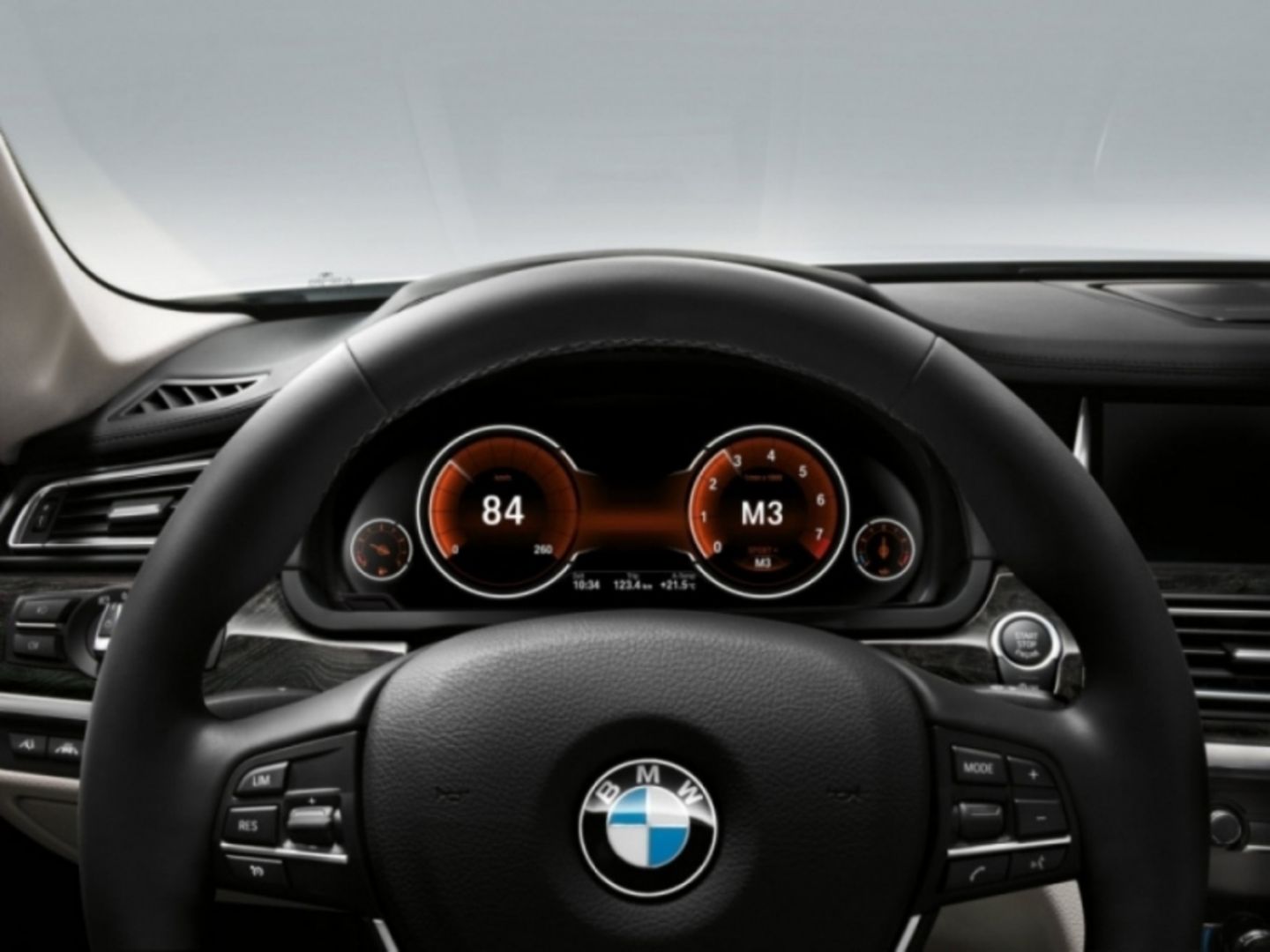 Das Cockpit des BMW 750i, Jahrgang 2012