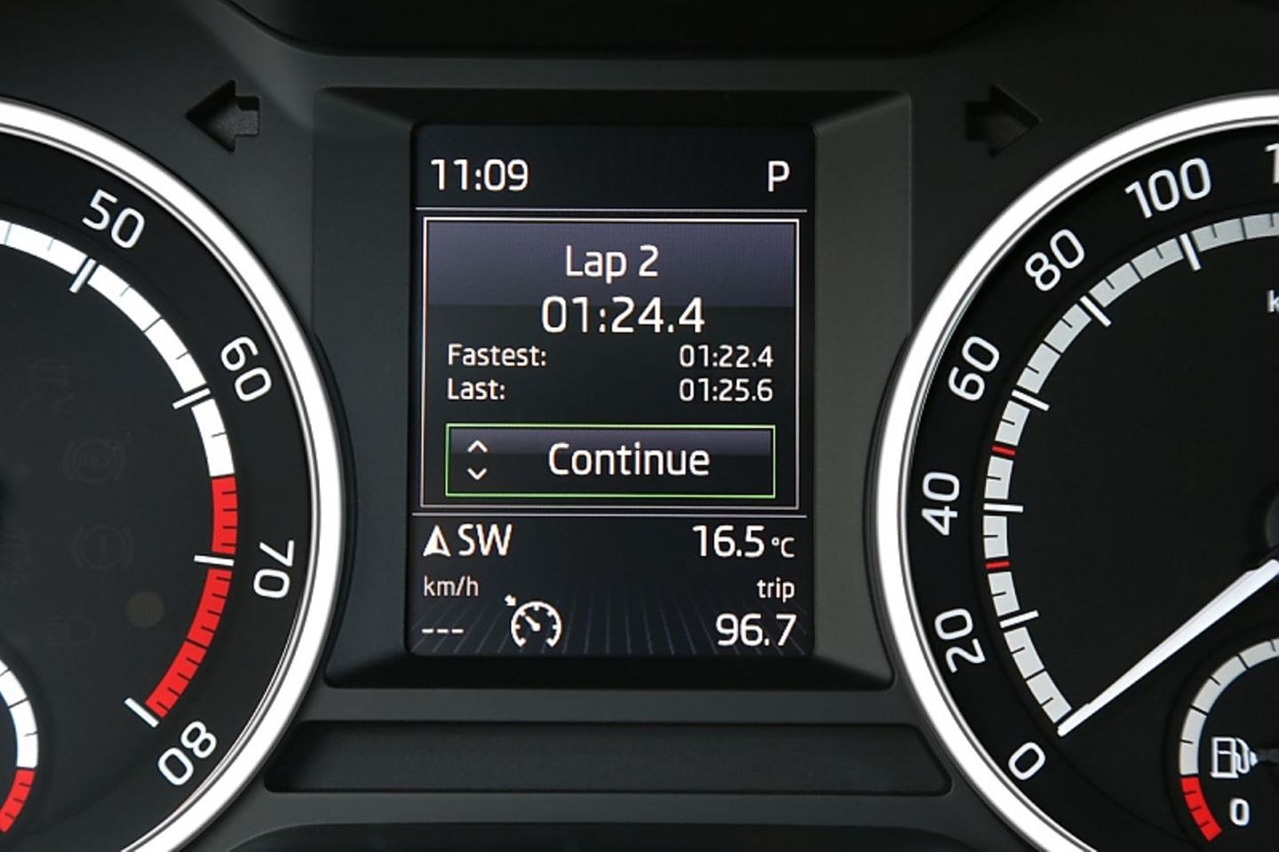 Wer will, kann seine Rundenzeiten mit dem Lap-Timer messen