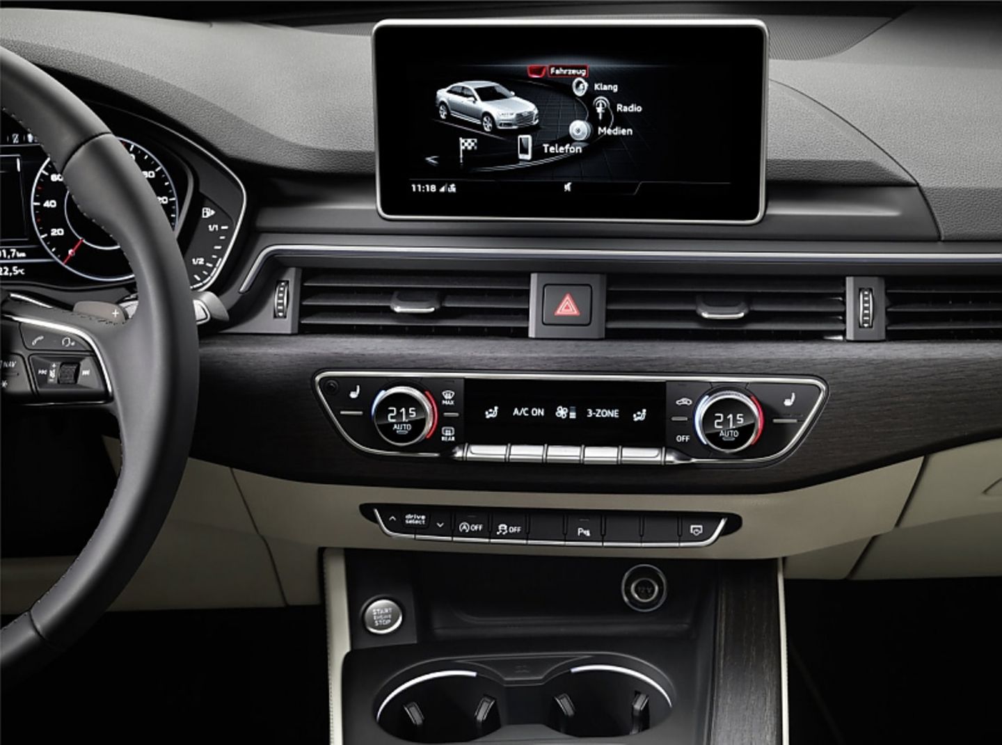 Audi A4 3.0 TDI - der Bildschirm wird wenig elegant
