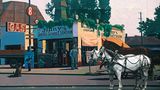 In Toppenish, Washington hat Frischmuth dieses nostalgische Wandgemälde entdeckt
