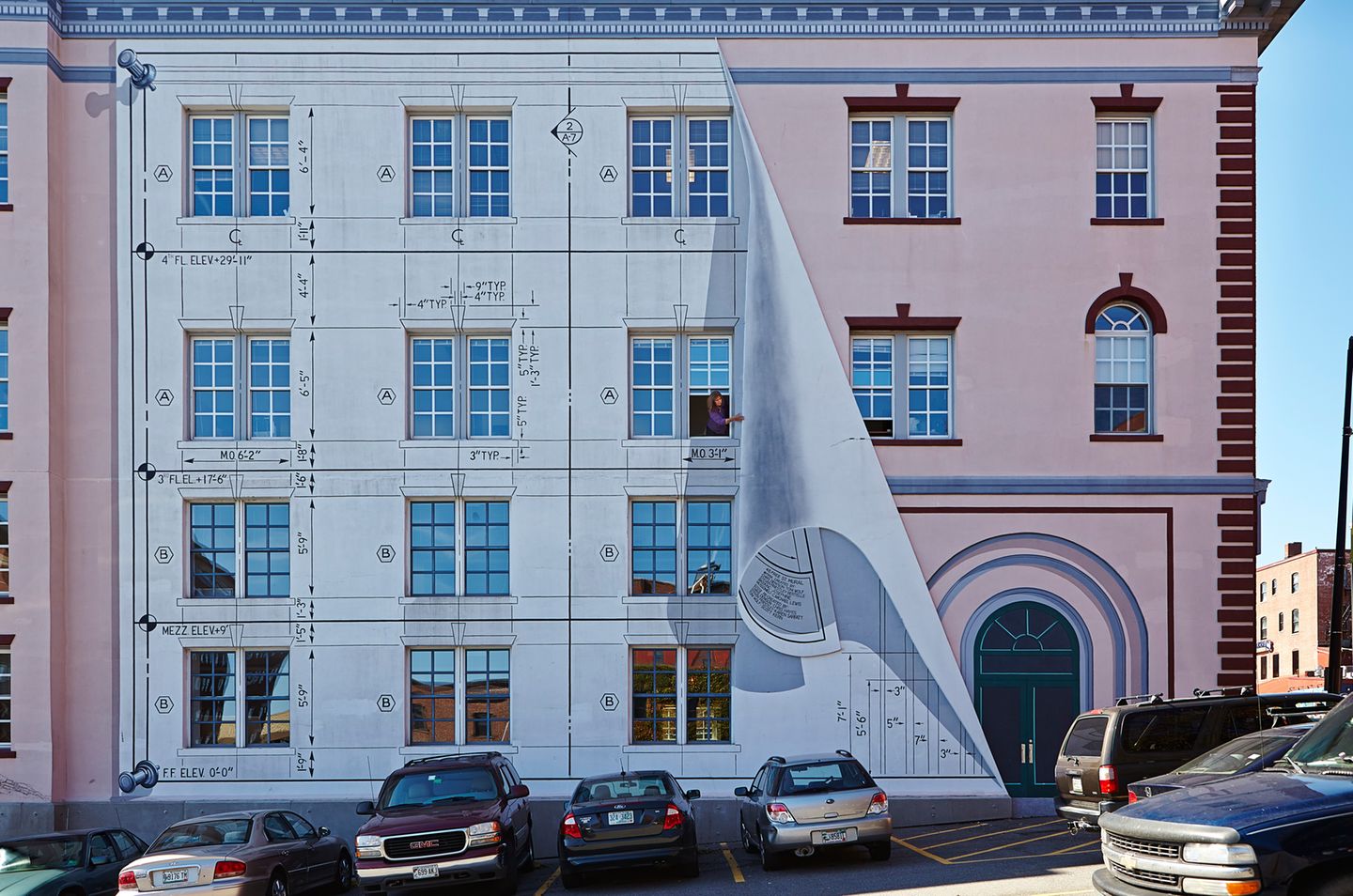 Die Fassade eines Bürogebäudes in Portland