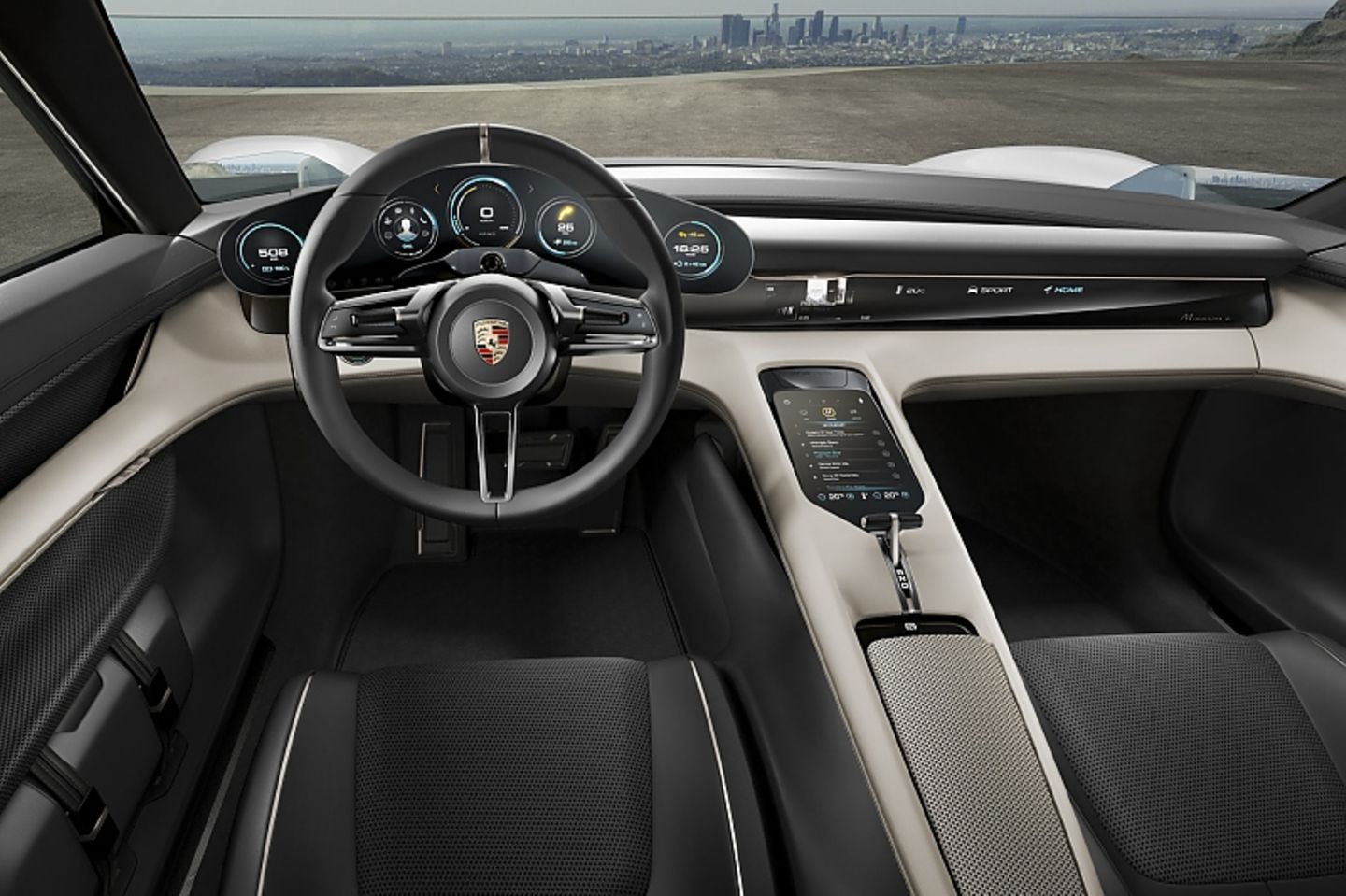 Das Cockpit des Porsche Misson E