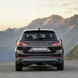 Das Heck des Borgward BX 7 mit einer doppelflutigen Auspuffanlage