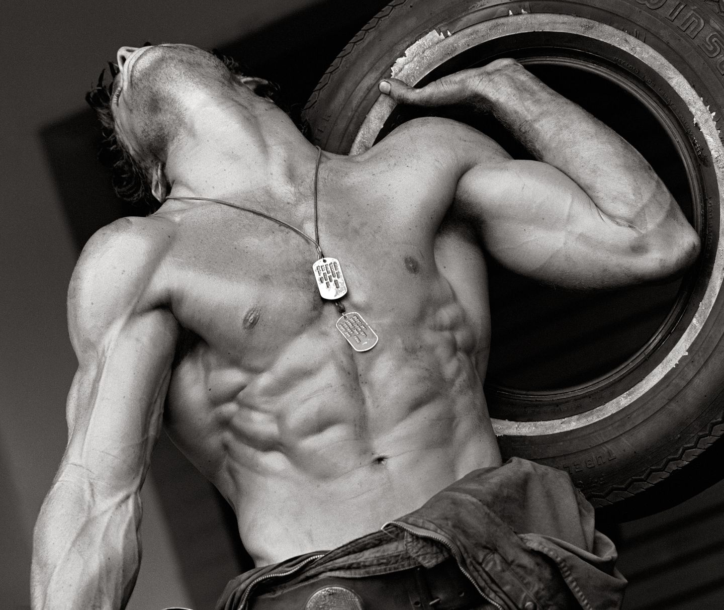 Herb Ritts Fred with Tires 1