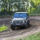 Sportlich darf es auch zugehen mit dem Mercedes Benz G 350 d.