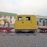 Eine Draisine im TransNamib Museum.