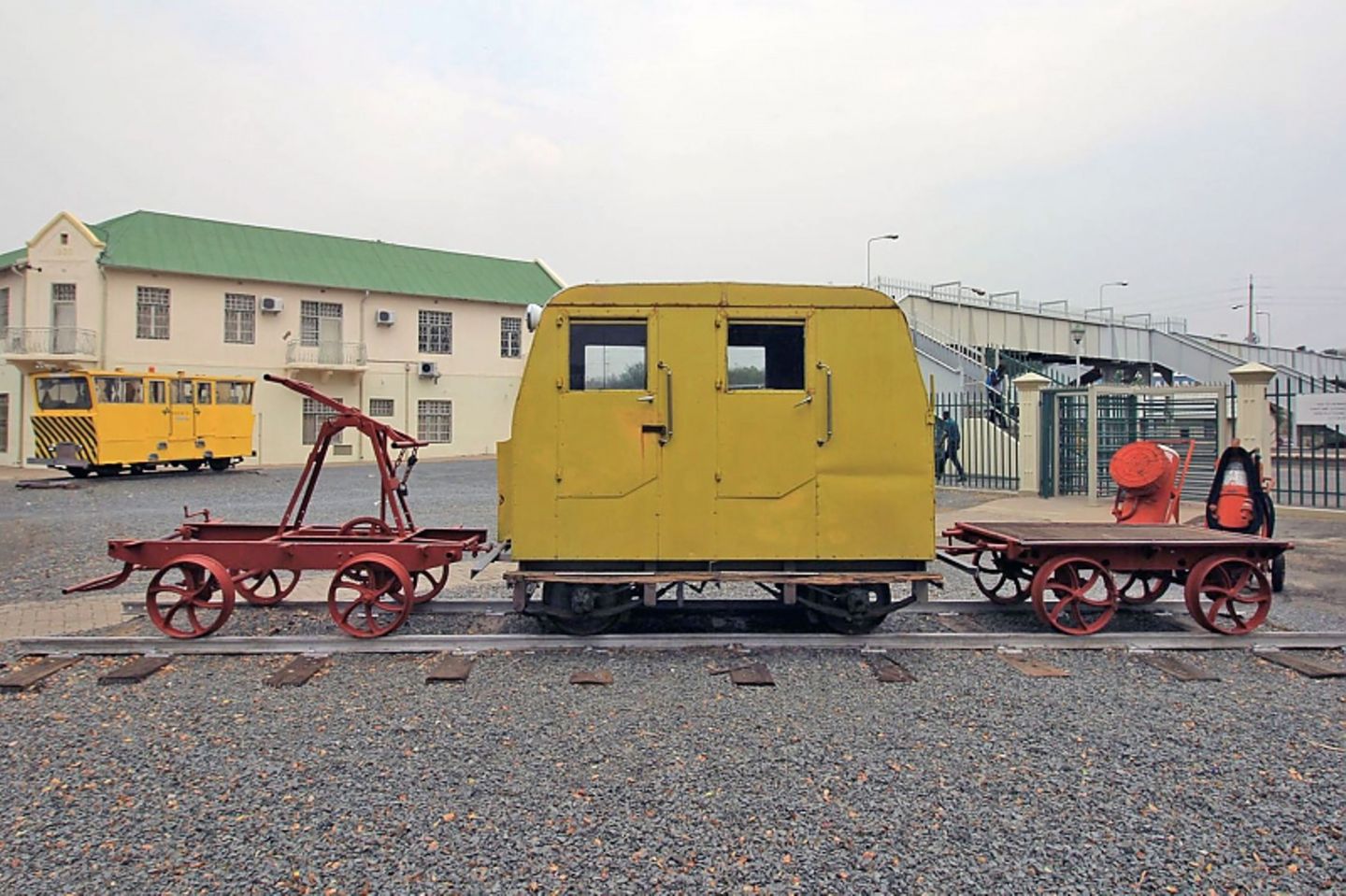 Eine Draisine im TransNamib Museum.