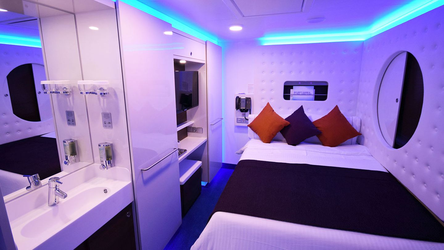 Mit LEDs beleuchtete Innenkabine