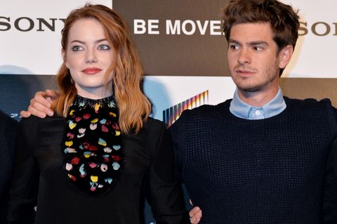 Emma Stone und Andrew Garfield 2014 auf einer gemeinsamen Promotiontour