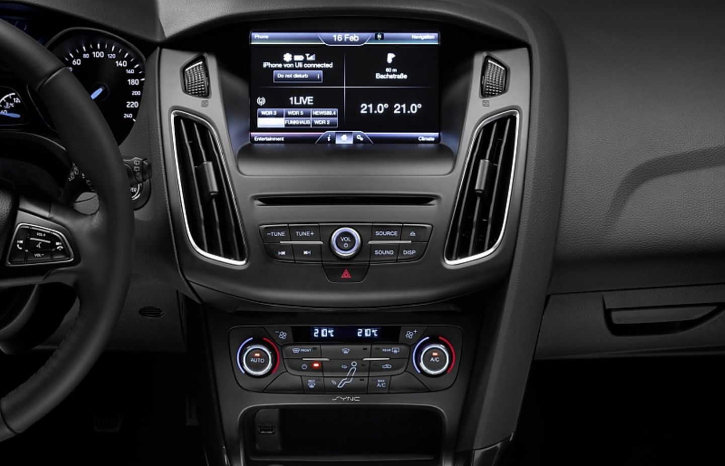 Das Bediensystem im Ford Focus 1.5 TDCi