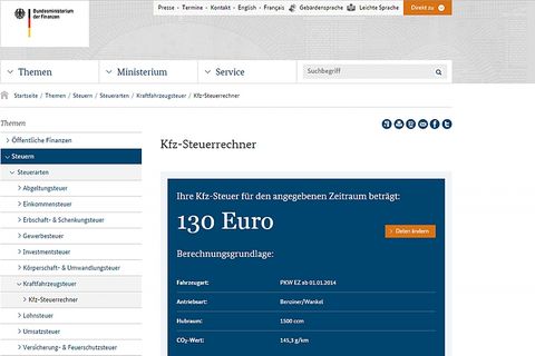 Nur zehn Prozent mehr bedeuten 26 Euro mehr Kfz-Steuer im Jahr.