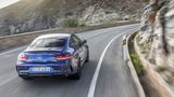 Das Heck des Mercedes AMG C 63 S Coupé ist beeindruckend