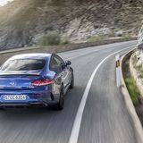 Das Heck des Mercedes AMG C 63 S Coupé ist beeindruckend