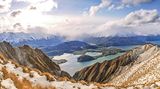 Panormabild der Berglandschaft