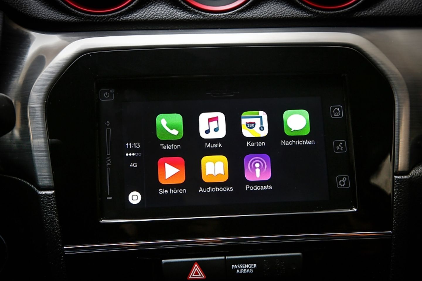 iPhones lassen sich einfach an das Multimedia-System des Suzuki Vitara S anschließen
