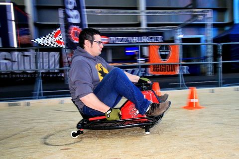 Der Drift-Hebel ist das Besondere an dem Cart.