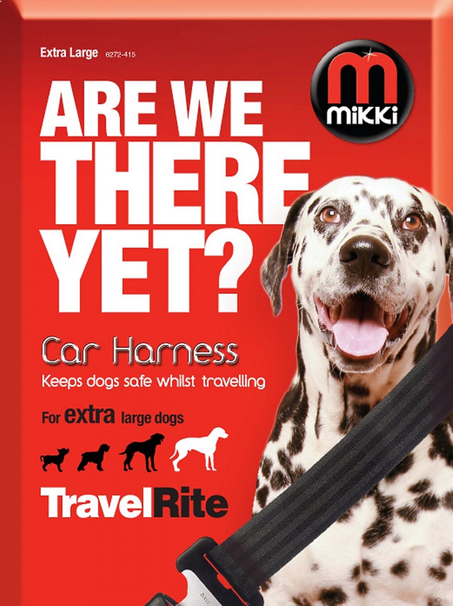 Der Mikki Hundegurt fixiert den treuen Vierbeiner auf der Rücksitzbank und lässt dem Hund Bewegungsfreiheit
