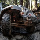 Jeep Wrangler auf dem Rubicon Trail