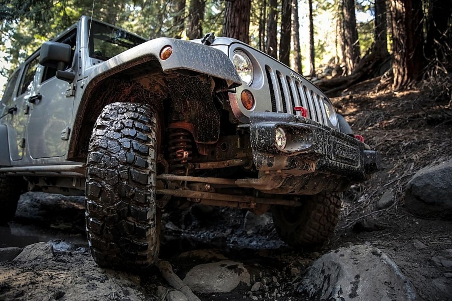 Jeep Wrangler auf dem Rubicon Trail