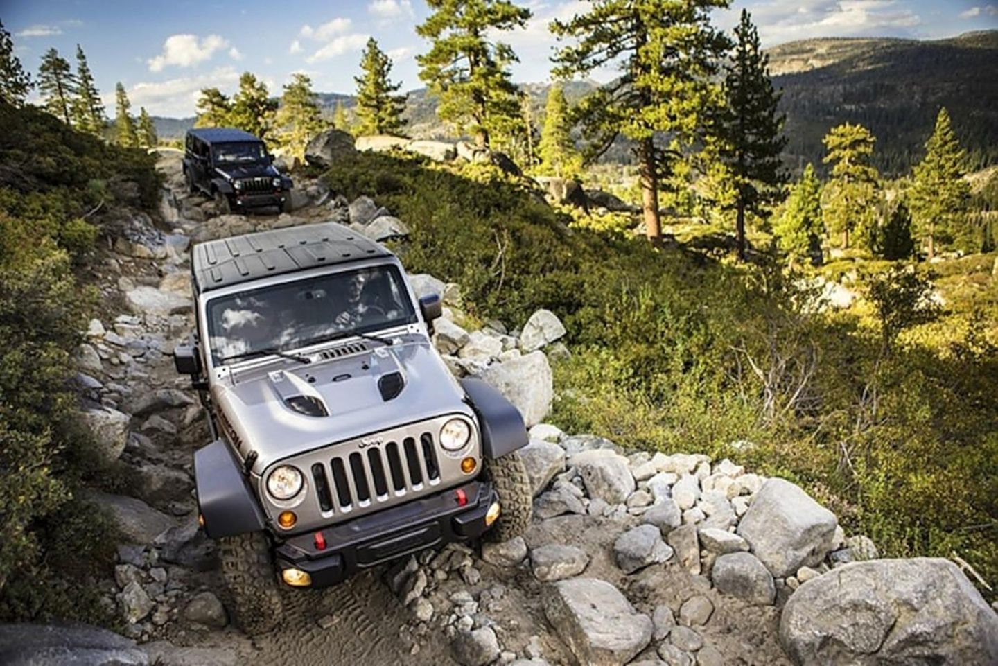 Jeep Wrangler auf dem Rubicon Trail