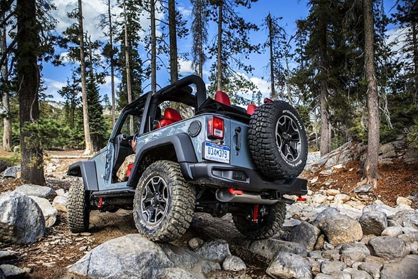 Jeep Wrangler auf dem Rubicon Trail