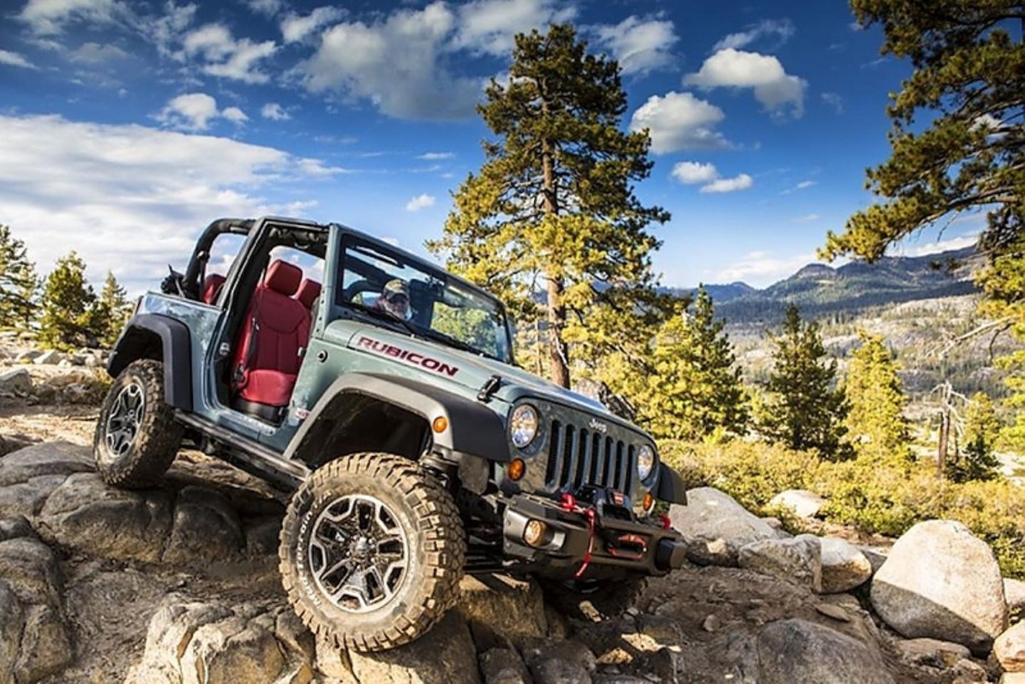 Jeep Wrangler auf dem Rubicon Trail