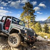 Jeep Wrangler auf dem Rubicon Trail