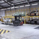 Die Lackiererei von Land Rover.