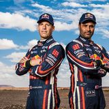 Nasser Al-Attiyah (rechts) und sein Beifahrer Mathieu Baumel wollen den Titel verteidigen.