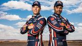 Nasser Al-Attiyah (rechts) und sein Beifahrer Mathieu Baumel wollen den Titel verteidigen.