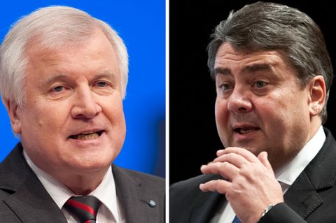 CSU-Chef Horst Seehofer (l.) kund Vizekanzler Sigmar Gabriel