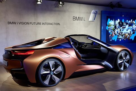 BMW i8 Spyder auf der CES 2016 - leicht verändert zur Peking Motorshow 2012
