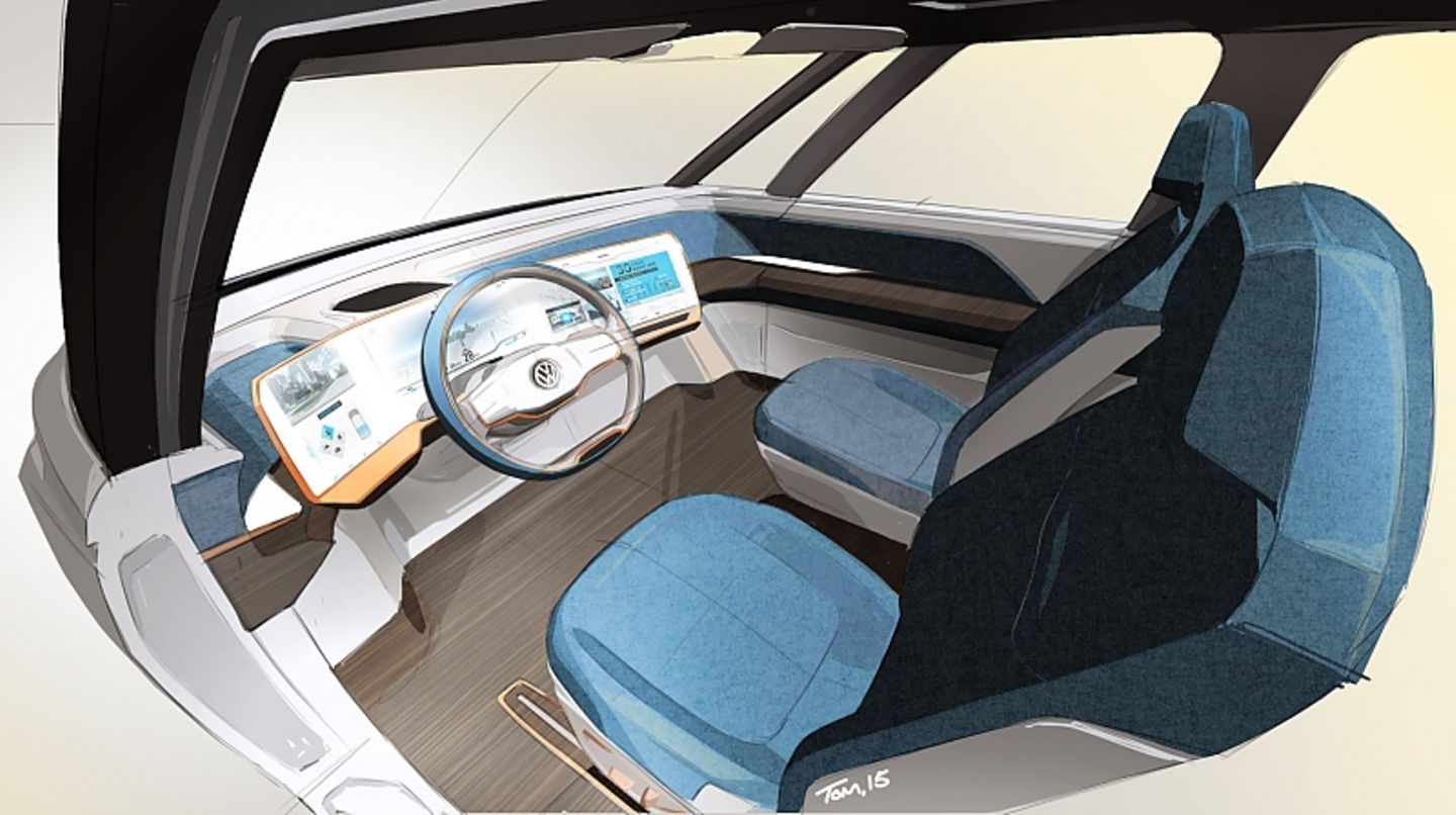 Studie des VW Budd-e auf der CES 2016 in Las Vegas