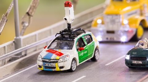 Nahaufnahme unseres Mini-Street-View-Autos 