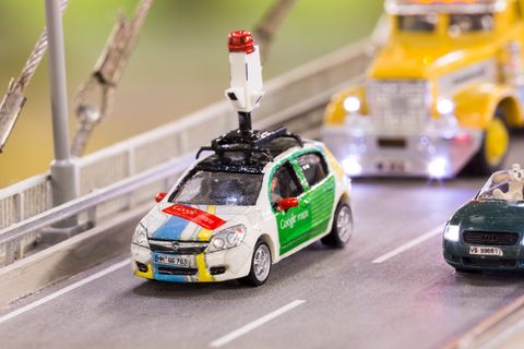 Nahaufnahme unseres Mini-Street-View-Autos 