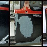 Die einzelnen Arbeitsschritte bei der Restaurierung des Bugatti-Lacks