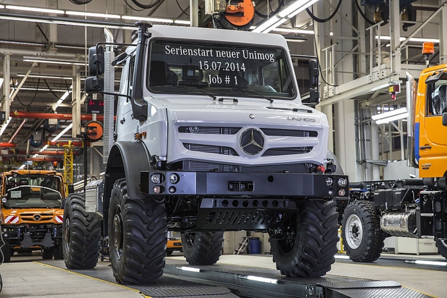 Mit Portalachsen ausgestattet, ist der Unimog ein beeindruckendes Gefährt