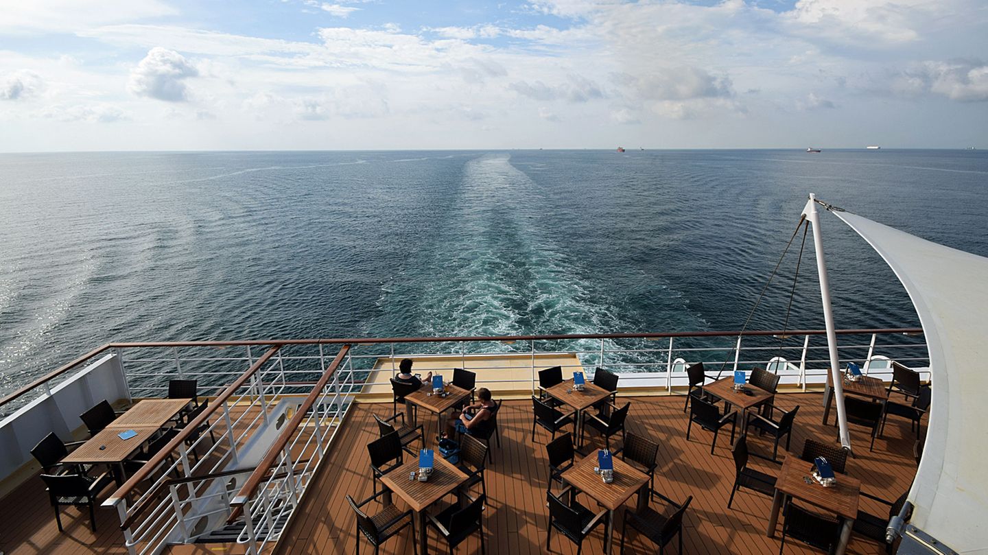 Blick im Heckwelle der "Mein Schiff 1"