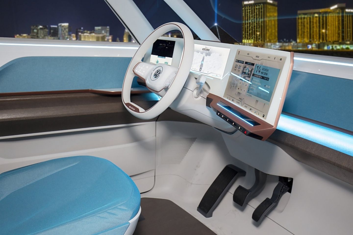 Das Interieur des VW Budd-e