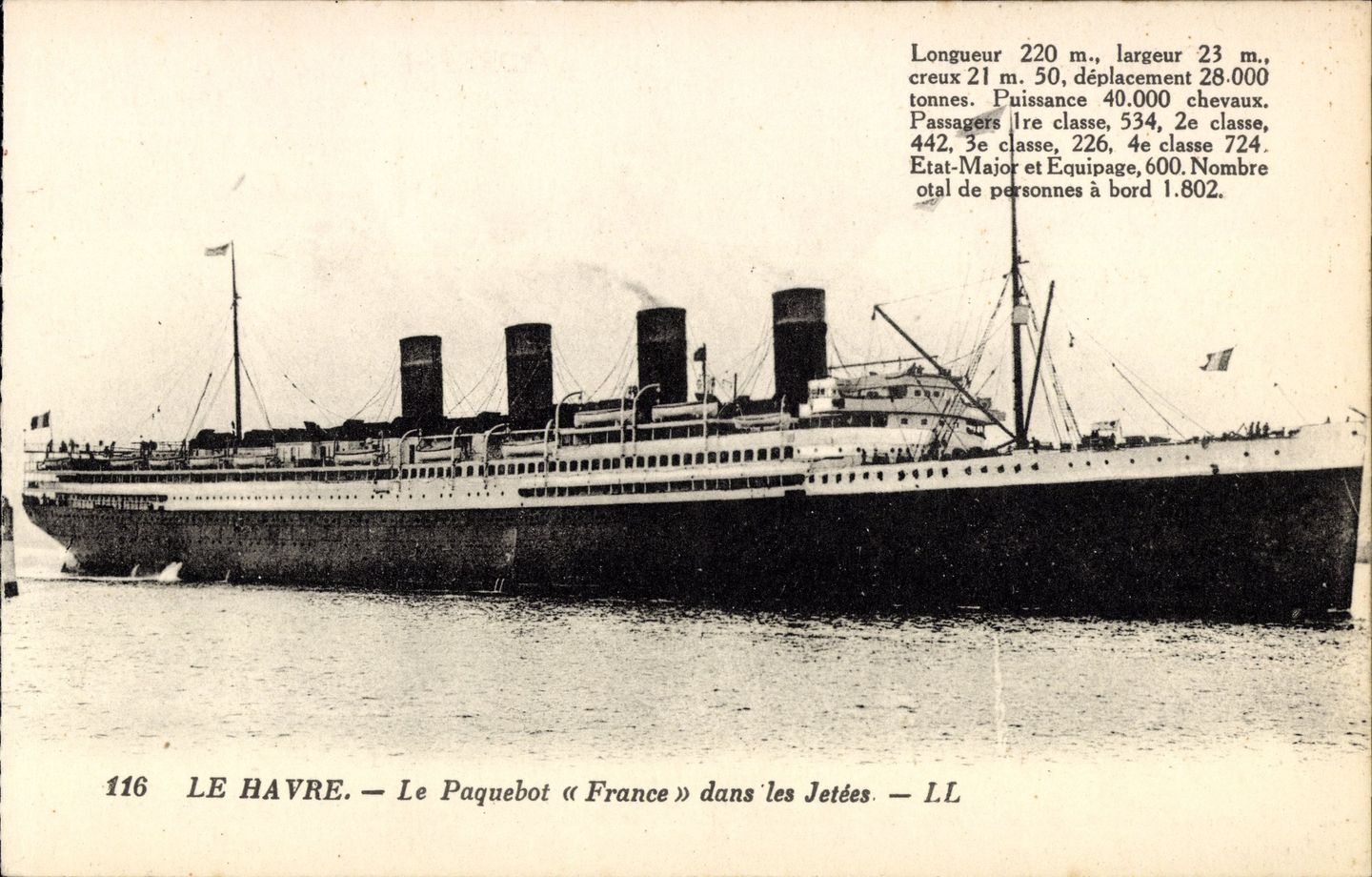 125 Jahre Kreuzfahrt: Auch die Franzosen bauten eindrucksvolle Schiffe, wie den 1912 fertiggestellten Transatlantik-Passagierdampfer "France" der Reederei Compagnie Générale Transatlantique (CGT). Wegen der opulenten Innenausstattung wurde dieses Schiff mit seinen markanten vier Schornsteinen auch "Château des Atlantiks" genannt. Auch die Franzosen bauten eindrucksvolle Schiffe, wie den 1912 fertiggestellten Transatlantik-Passagierdampfer "France" der Reederei Compagnie Générale Transatlantique (CGT). Wegen der opulenten Innenausstattung wurde dieses Schiff mit seinen markanten vier Schornsteinen auch "Château des Atlantiks" genannt.