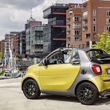 Das Smart Cabrio hat Hinterradantrieb.