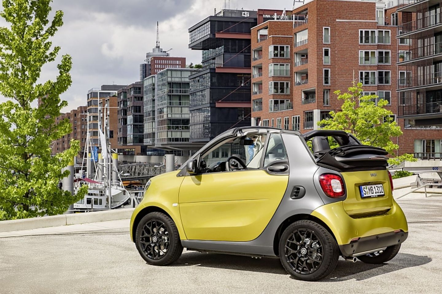 Das Smart Cabrio hat Hinterradantrieb.
