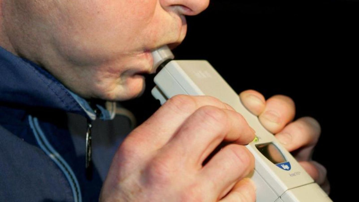 Alkoholtest bei Polizeikontrolle