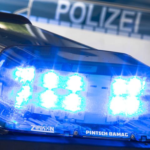 Verdacht der Spionage für Russland: Blaulicht auf einem Polizeiwagen