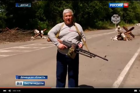 Walerij Bobkow im Donbass: ie Aufnahmen sollen aus dem Rohmaterial des ZDF für die Dokumentation "Machtmensch Putin" stammen