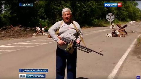 Walerij Bobkow im Donbass: ie Aufnahmen sollen aus dem Rohmaterial des ZDF für die Dokumentation "Machtmensch Putin" stammen