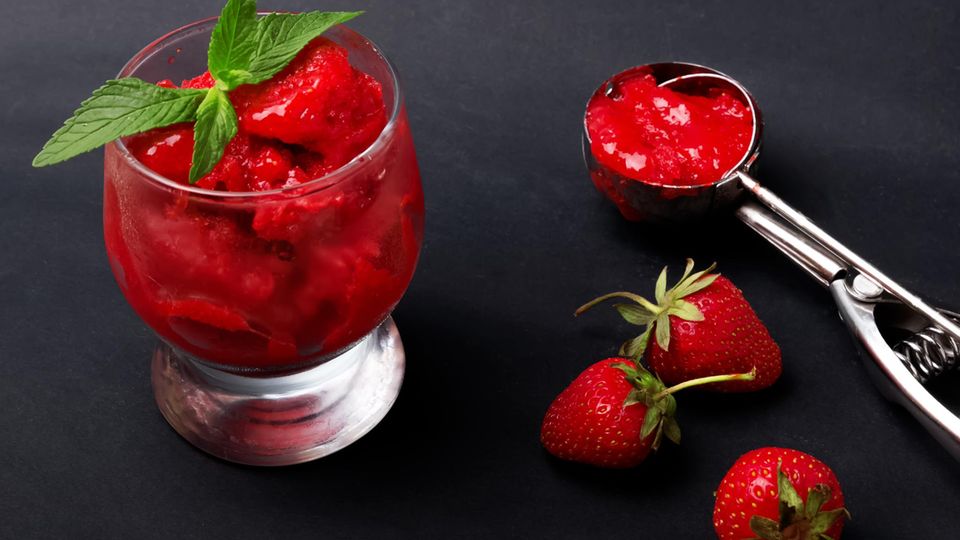 Erdbeersorbet