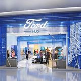 Ein FordHub erinnert stark an einen Apple-Store.