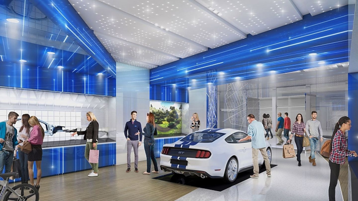 In New York wird der erste FordHub zu sehen sein.
