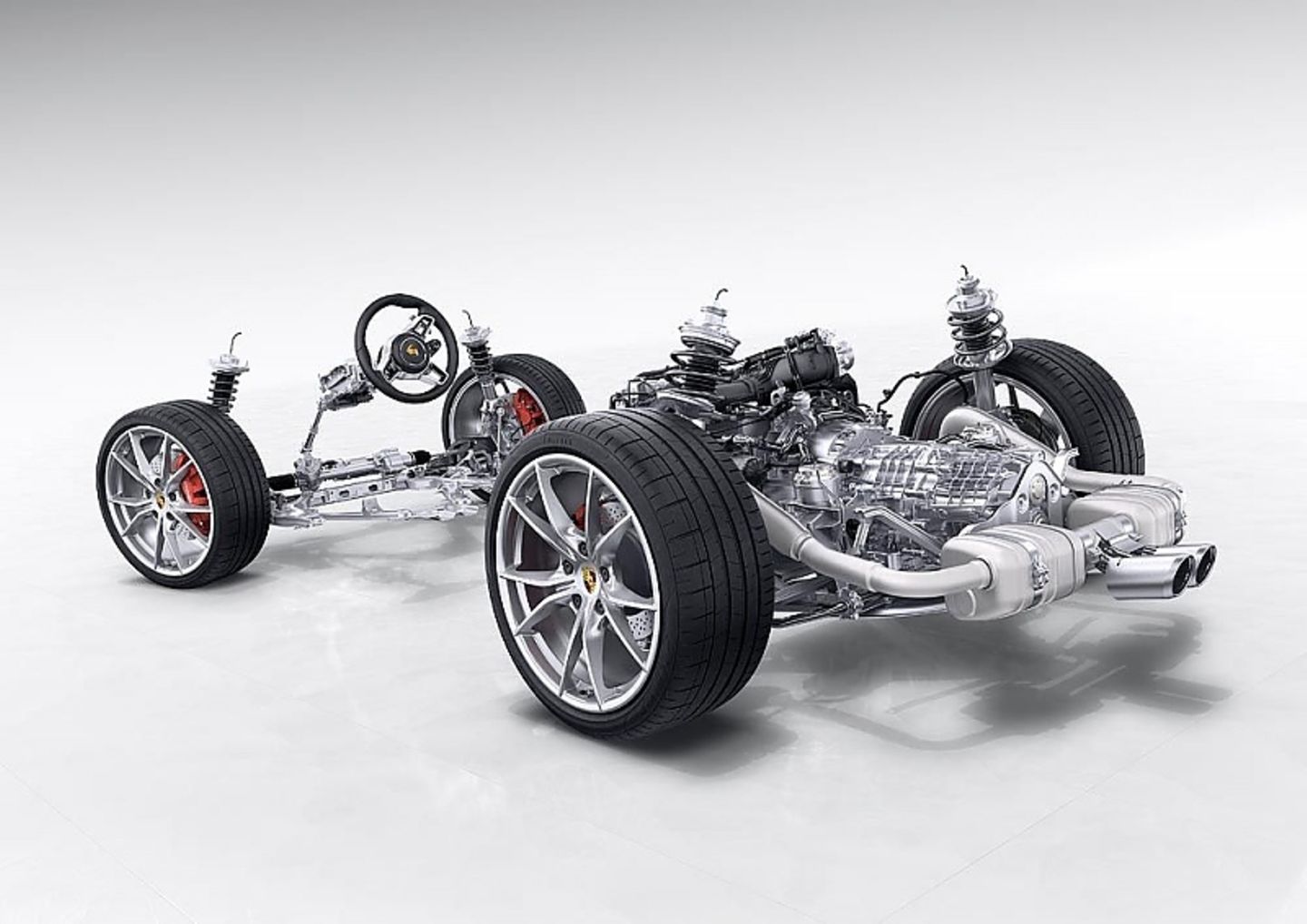 Das Chassis des Porsche Boxster